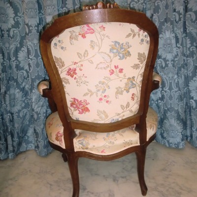 Pair of Louis XV armchairs 19 th in beech