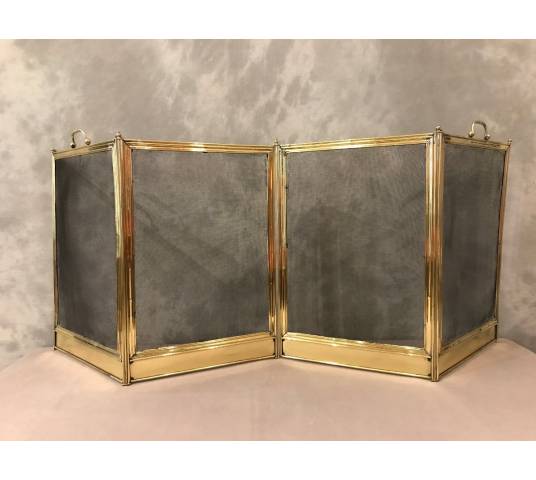 Pare antique brass fireplace 19 th Charles X