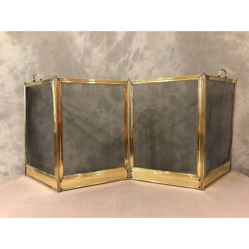 Pare antique brass fireplace 19 th Charles X