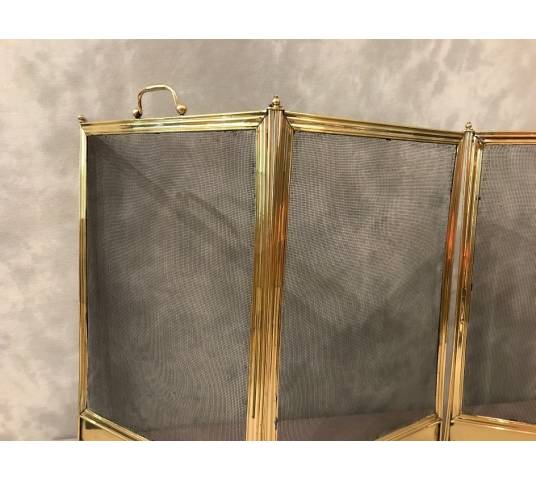 Pare antique brass fireplace 19 th Charles X