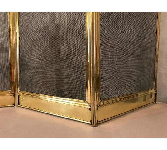 Pare antique brass fireplace 19 th Charles X