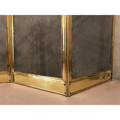 Pare antique brass fireplace 19 th Charles X