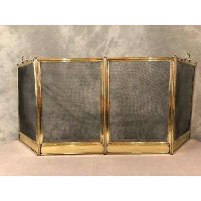 Pare antique brass fireplace 19 th Charles X