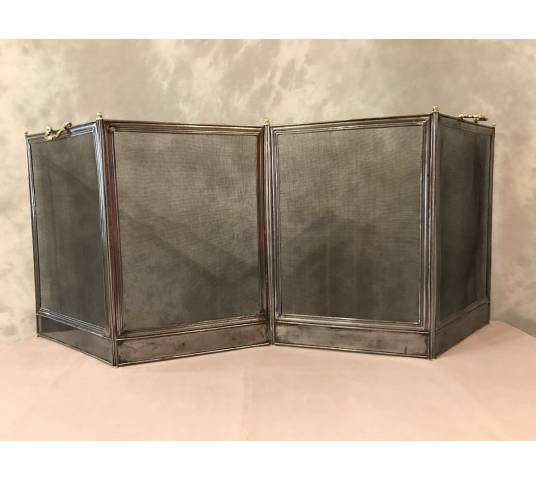 Pare fireplace old in polished iron 19 th Charles X