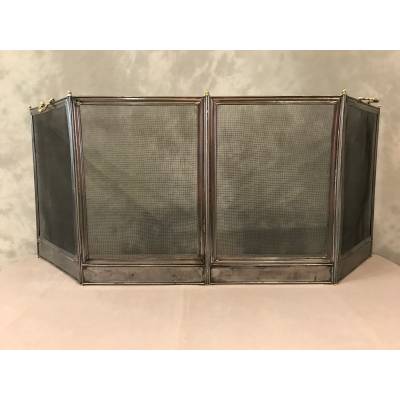 Pare fireplace old in polished iron 19 th Charles X