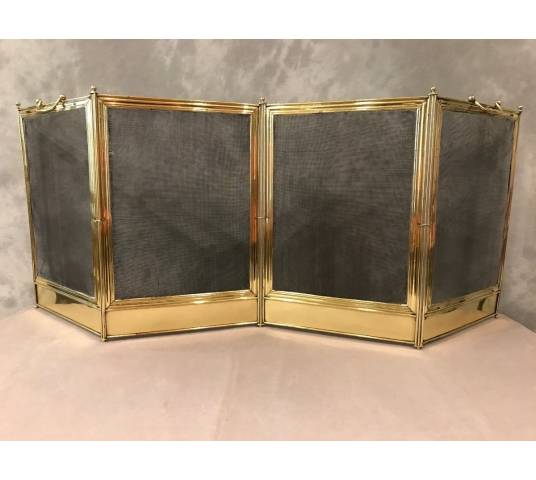 Pare antique brass fireplace 19 th Charles X