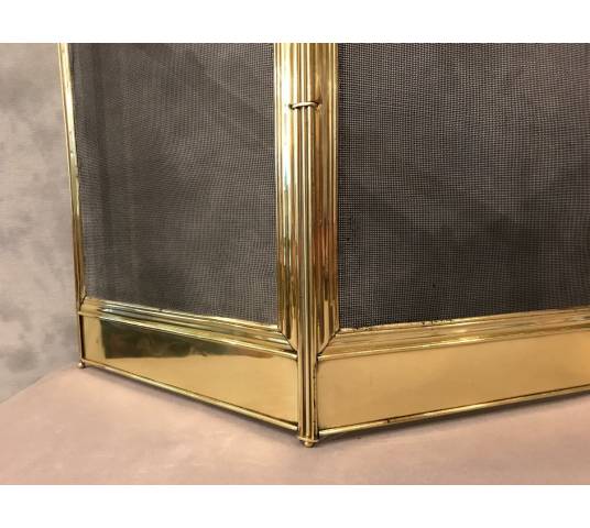 Pare antique brass fireplace 19 th Charles X