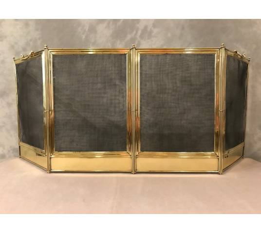 Pare antique brass fireplace 19 th Charles X
