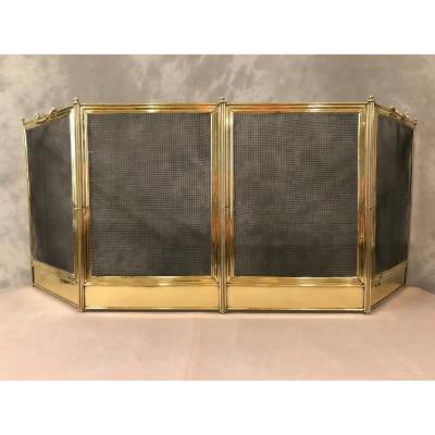 Pare antique brass fireplace 19 th Charles X