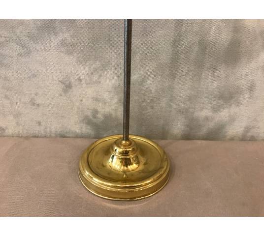 Lampe en fer et laiton poli d'époque 19 ème