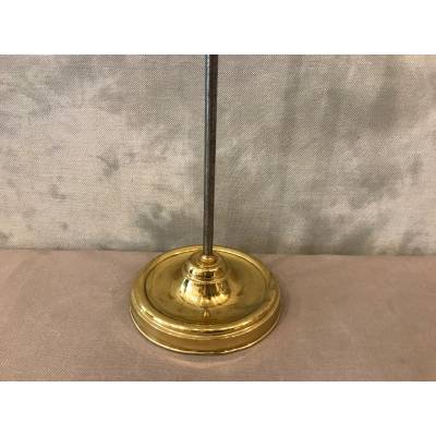 Iron and polished brass lamp 19 th