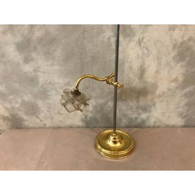 Old brass and vintage iron lamp 19 th