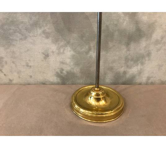 Old brass and vintage iron lamp 19 th