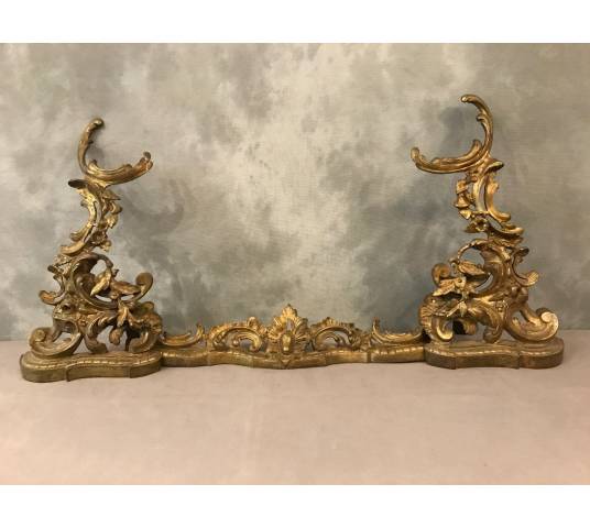 Home bar, Louis XV style bronze fireplace bar 19 th