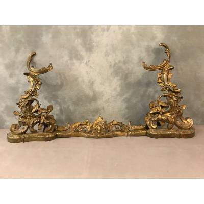 Home bar, Louis XV style bronze fireplace bar 19 th