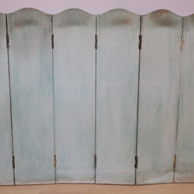 Wooden paravent at the end of the 19th to 6 panels