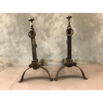 Pair of time-wrought iron tracks 18 th