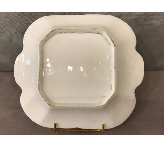 Plat à gâteaux en porcelaine de Vieux Paris d'époque 19 ème