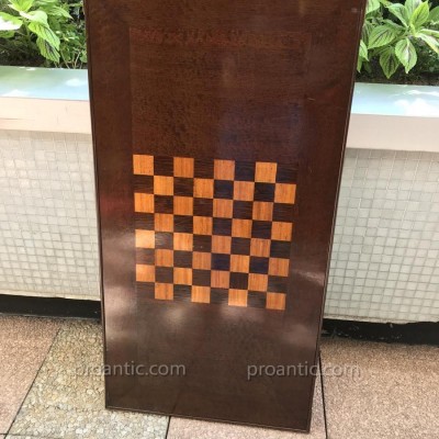 Table à jeux tric trac en marquetry d' époque fin 19 ème