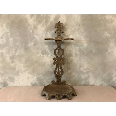 Old cast iron fireplace servant from the 19th century