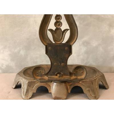 Old cast iron fireplace servant from the 19th century