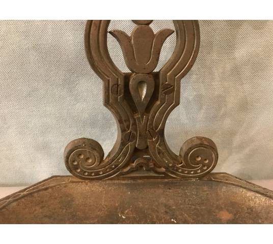 Old cast iron fireplace servant from the 19th century