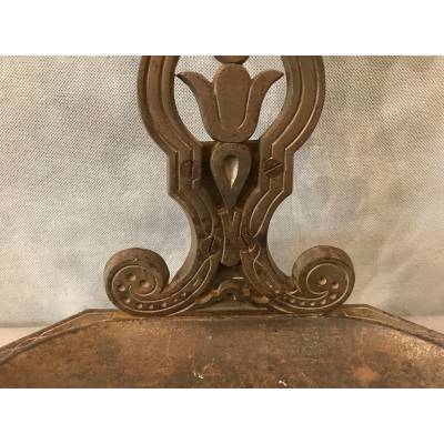 Old cast iron fireplace servant from the 19th century