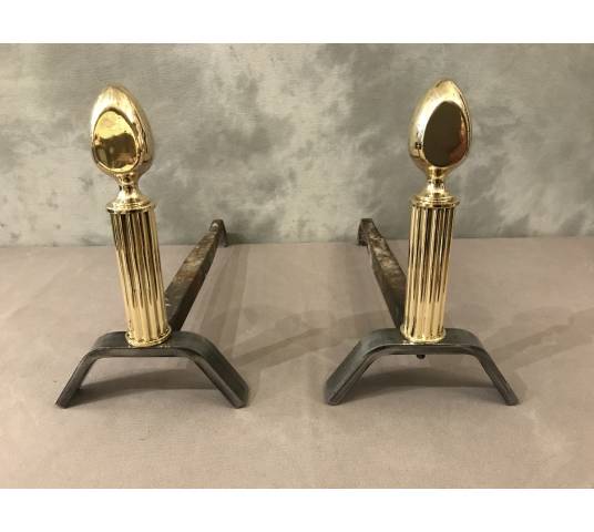 Modernist iron and brass tracks circa 1970