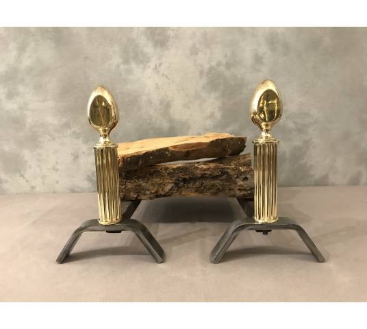 Modernist iron and brass tracks circa 1970