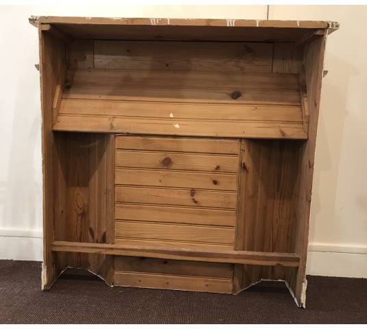 Beautiful decorative wooden fireplace painted faux marble style