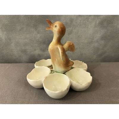 Earthenware duck egg holder circa 1900