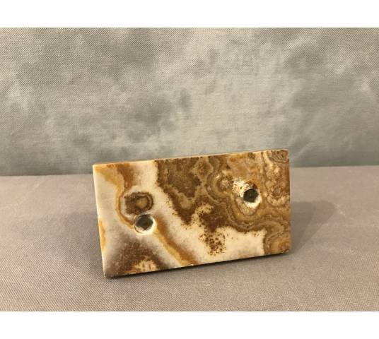 Petit chat en bronze sur socle en marbre d'époque fin 19 ème