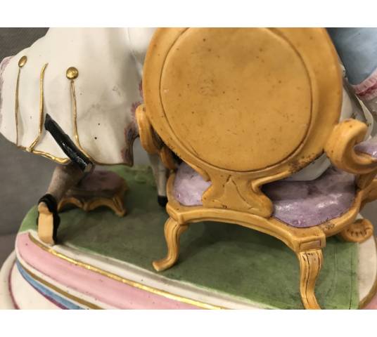 Subject in biscuit porcelain from the late 19th century