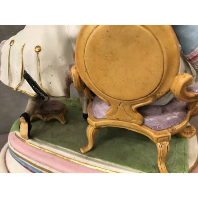 Subject in biscuit porcelain from the late 19th century