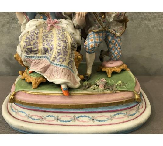 Subject in biscuit porcelain from the late 19th century