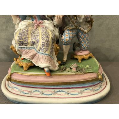 Subject in biscuit porcelain from the late 19th century