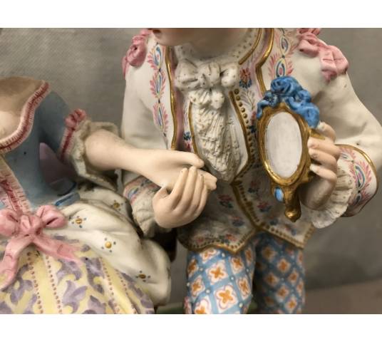 Subject in biscuit porcelain from the late 19th century