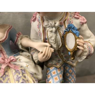 Subject in biscuit porcelain from the late 19th century