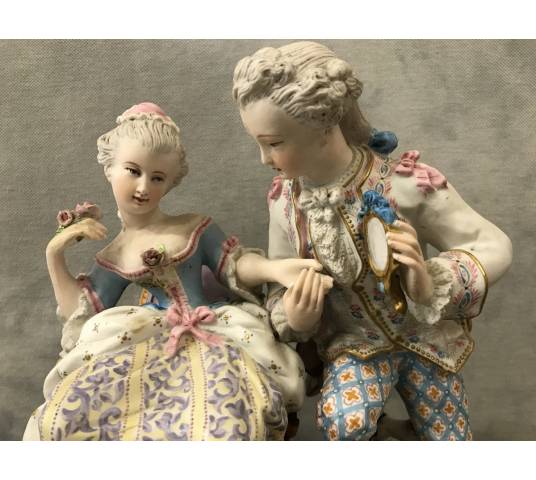 Subject in biscuit porcelain from the late 19th century