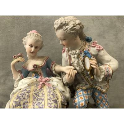Subject in biscuit porcelain from the late 19th century