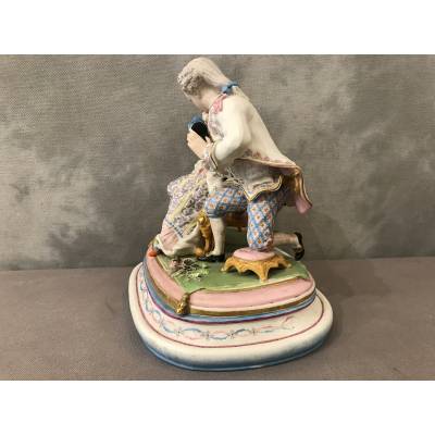 Subject in biscuit porcelain from the late 19th century