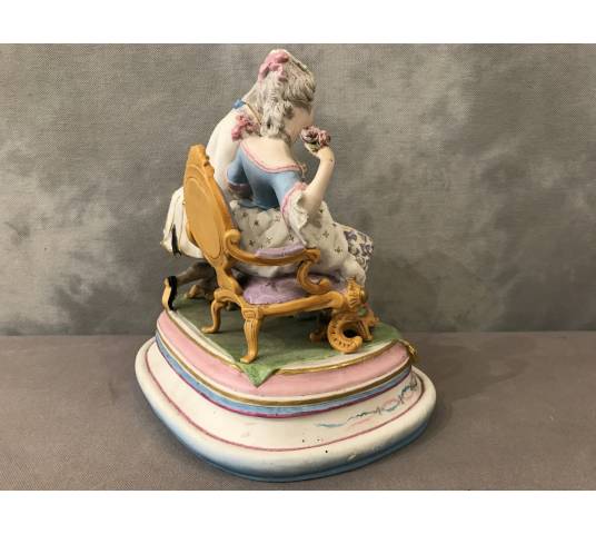 Subject in biscuit porcelain from the late 19th century