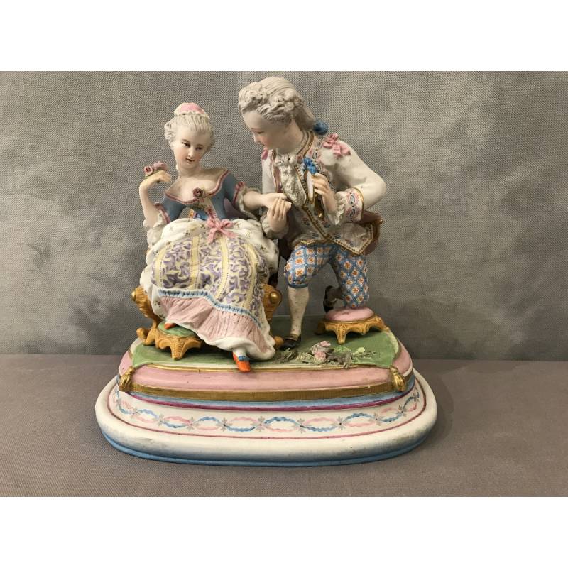 Subject in biscuit porcelain from the late 19th century