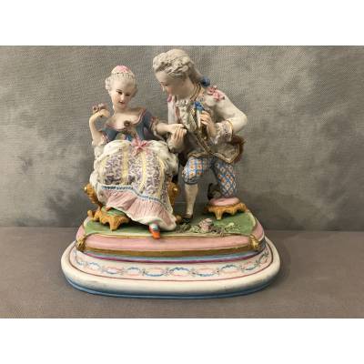 Subject in biscuit porcelain from the late 19th century