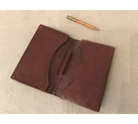 Small old wooden card holder from the late 19th century