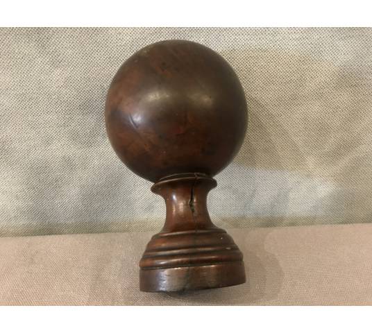 Solid wood staircase ball from the 19th century