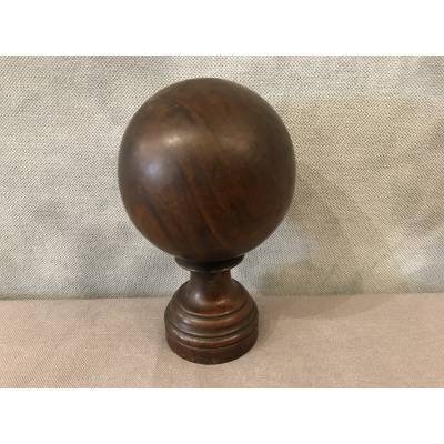 Solid wood staircase ball from the 19th century