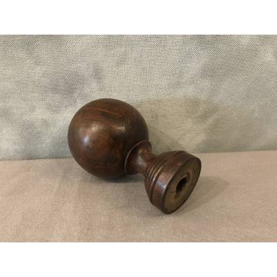Solid wood staircase ball from the 19th century