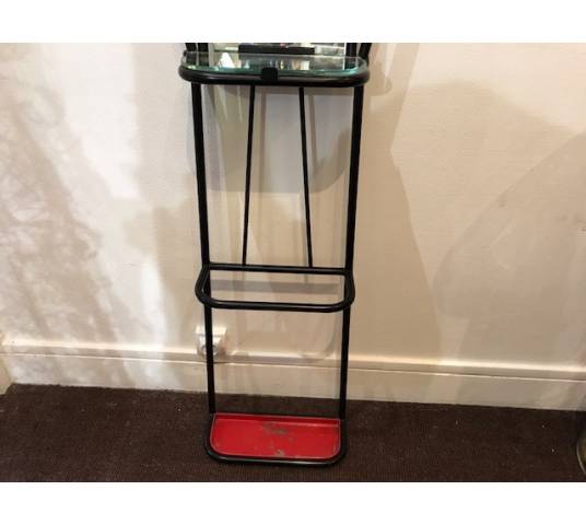 Black iron ball coat rack from the 1970s after Roger Ferraud