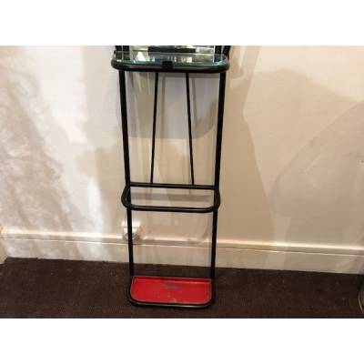 Black iron ball coat rack from the 1970s after Roger Ferraud
